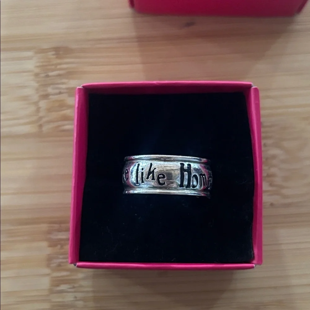 Sterling Silver 925 The Wizard of Oz “There’s No Place Like Home” Band Ring - Picture 12 of 14